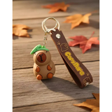 3D PVC Figure Keychain - Capybara - Green Beret