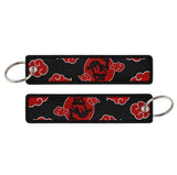 Embroidery Keychain - Naruto - Akatsuki Red Cloud