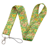 Lanyard - Yellow and Orange Floral Pattern