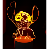 3D LED Night Light - Lilo & Stitch - Stitch sitting with mouth open