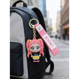 3D PVC Figure Keychain - KPop Demon Hunters - Mina Pink Pigtails Outfit