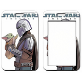 ID Card Badge Holder - Star Wars - The Mandalorian Holding Grogu Comic Art