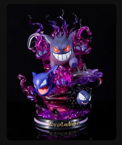 Statue & Figure - Pokemon - Gastly, Haunter & Gengar Evolution Statue