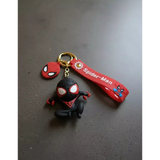 3D PVC Figure Keychain - Spider-Man - Chibi Miles Morales Crouching