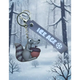 3D PVC Figure Keychain - Ice Age - Scrat Holding Acorn