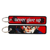 Embroidery Keychain - Black Clover - Asta Never Give Up
