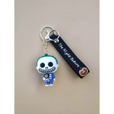 3D PVC Figure Keychain - Horror - Jack Skellington Green Hair Blue Suit