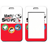 ID Card Badge Holder - Peanuts - Many Faces Of Snoopy Red Card