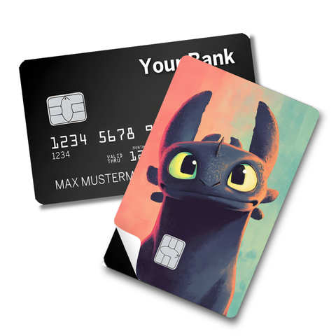Credit Card Skin Sticker - How To Train Your Dragon - Toothless