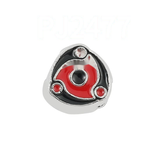 Bracelet Charm - Naruto - red Sharingan eye crest charm