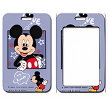 ID Card Badge Holder - Mickey & Friends - Mickey Mouse Waving On Purple Card