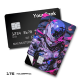 Credit Card Skin Sticker - Dragon Ball - Frieza Pointing, Neon Paint Splatter - Holographic