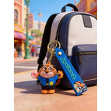 3D PVC Figure Keychain - Zootopia - Chibi Clawhauser Holding Donut