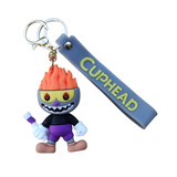 3D PVC Figure Keychain - Cuphead - Evil Holding Cursed Relic