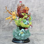 Statue & Figure - Pokemon - Pikachu, Charmander, Bulbasaur & Squirtle Evolution Statue