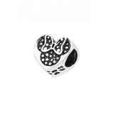 Bracelet Charm - Mickey Mouse - black Mickey head heart charm