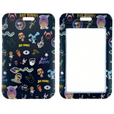 ID Card Badge Holder - Bad Bunny - Collage Of Cartoon And Photo