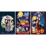 3D Lenticular Poster 12x16 - The Nightmare Before Christmas - Jack Skellington, Sally, Zero, Oogie Boogie, Lock