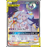 Card Keychain - Pokémon - Solgaleo & Lunala Tag Team GX features Lillie