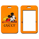 ID Card Badge Holder - Mickey & Friends - Mickey Mouse Crawling On Gucci Logo