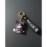 3D PVC Figure Keychain - Kuromi - Witch On Broom