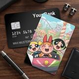 Credit Card Skin Sticker - Powerpuff Girls - Powerpuff Girls On A Rollercoaster
