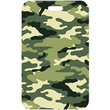 ID Card Badge Holder - Green And Brown Camouflage Pattern