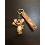 3D PVC Figure Keychain - Tom and Jerry - Jerry Holding Cheese Variant 2
