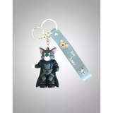3D PVC Figure Keychain - Tom and Jerry - Tom Armored Batman