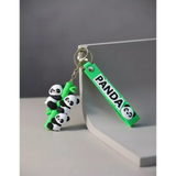 3D PVC Figure Keychain - Oso Panda - Pandas Climbing Bamboo