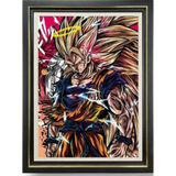 3D Light Frame - Dragon Ball - Goku Super Saiyan 3 With Long Blonde Hair