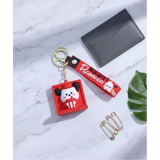 3D PVC Figure Keychain - Sanrio - Pochacco Holding Fu Character