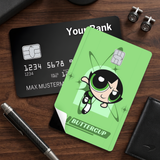Credit Card Skin Sticker - Powerpuff Girls - Buttercup On Green Background