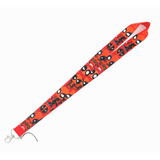 Lanyard - Deadpool - Mask and Character Silhouettes Red Lanyard