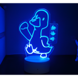 3D LED Night Light - Cheering Duck