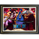 3D Light Frame - One Piece - Three Warlords (Mihawk, Jinbe, Crocodile) Under ONE Piece Logo