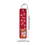 Embroidery Keychain - N/A - Corgi