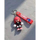 3D PVC Figure Keychain - Sonic the Hedgehog - Knuckles Black Suit
