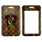 ID Card Badge Holder - Harry Potter - Gryffindor House Crest On Checkered Pattern