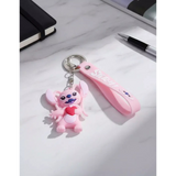 3D PVC Figure Keychain - Lilo & Stitch - Angel Holding Heart
