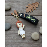 3D PVC Figure Keychain - Los Picapiedras - Wilma Flintstone Waving