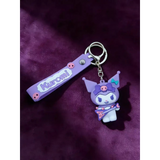 3D PVC Figure Keychain - Kuromi - Playing Guitar