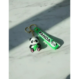 3D PVC Figure Keychain - Oso Panda - Panda Holding Bamboo Variant 2