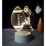 3D LED Night Light - American Football Player