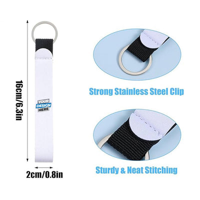 Custom Neoprene Wristlet Keychain