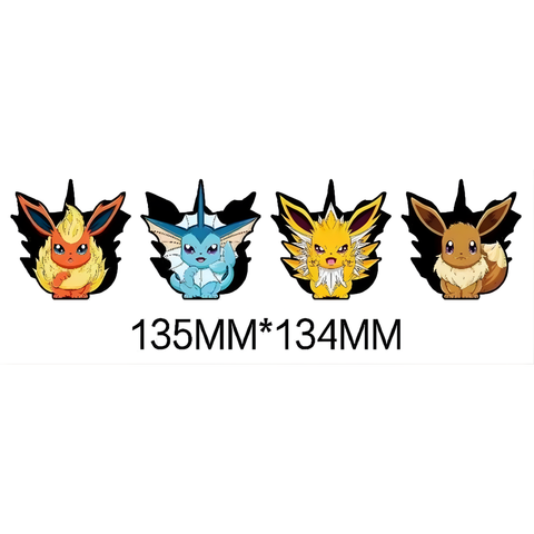 3D Lenticular Sticker - Pokémon - Eevee, Flareon, Vaporeon & Jolteon