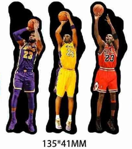 3D Lenticular Sticker - NBA Legends - Lakers & Bulls Players Shooting Basketball