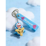 3D PVC Figure Keychain - Doraemon - On Airplane