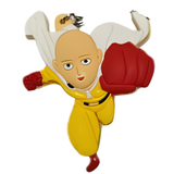 One-Punch Man Saitama in flying punch pose PVC keychain