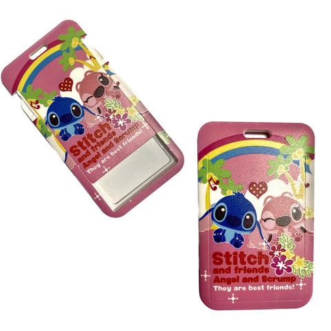 ID Card Badge Holder - Lilo & Stitch - Stitch & Angel (Best Friends)